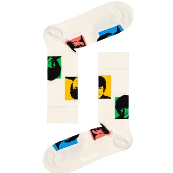 Happy socks Strømper Beatles Silhouettes Sock Hvid bomuld Str 41/46