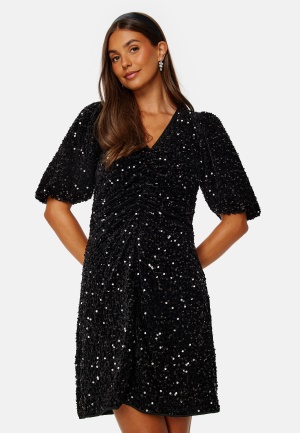 Se Bubbleroom Occasion Evy Sparkling Dress Black S ved Bubbleroom