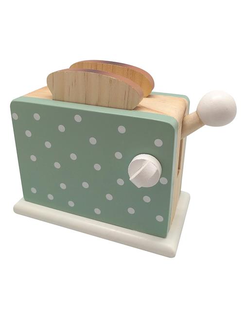 Se Magni Toys Toaster, Green With Dots Magni Toys Green ved Booztlet