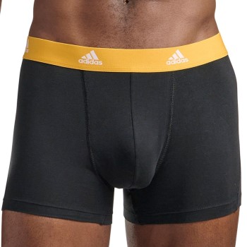 adidas 3P Active Flex Cotton Trunk Sort/Orange bomuld Small Herre