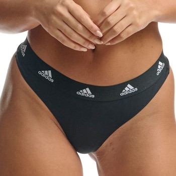 adidas Trusser 3P Sport Cotton Logo Thong Flerfarvet bomuld Large Dame