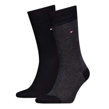 Tommy Hilfiger Legwear Tommy Hilfiger Strømper 2P Men Birdeye Sock Sort Str 43/46 Herre