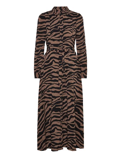 Vero Moda Vmshilah Naja Ls Long Shirt Dress Wvn Ga Vero Moda Brown