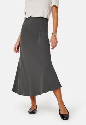 Pieces Pcfranan HW Midi Skirt Dark grey M