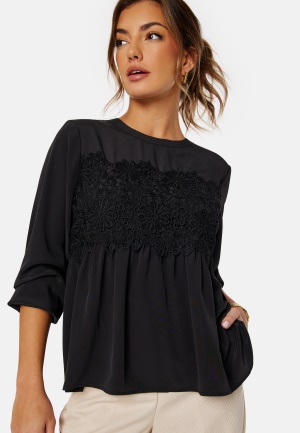 Pieces Fana LS Top Black S