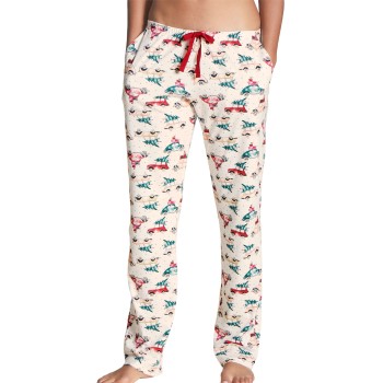 Se Calida Favourites Holidays Pants Christmas Edition Hvid Mønster bomuld Small ved Timarco