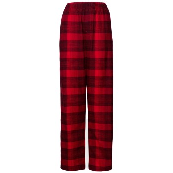 Calvin Klein Long Flannel Sleep Pant Sort/Rød bomuld Medium Dame