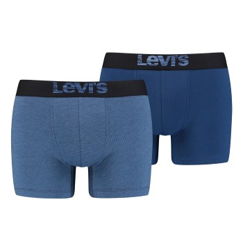 Levis 2P Men Optical Illussion Boxer Brief Marine/Blå bomuld Medium Herre