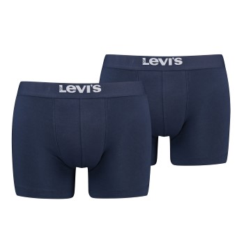 Se Levis 2P Men Solid Basic Boxer Brief Marineblå bomuld Medium Herre ved Timarco