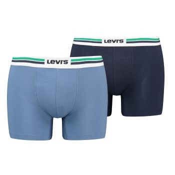 Levis 2P Men Sportswear Logo Boxer Brief Marine/Blå bomuld X-Large Herre