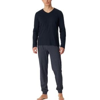 Se Schiesser Casual Essentials Long Sleeve Pyjamas After Dark bomuld 56 Herre ved Timarco