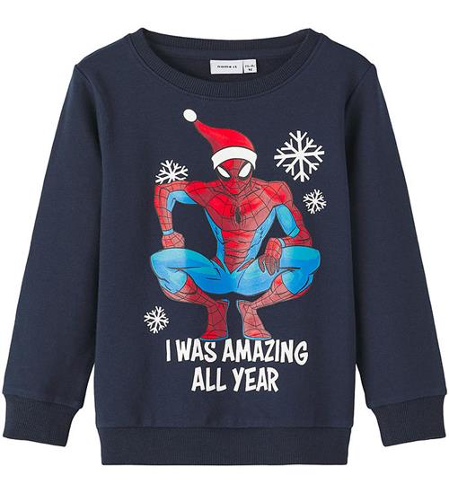 Name It Name It Sweatshirt - NmmOmmi Spiderman - Dark Sapphire