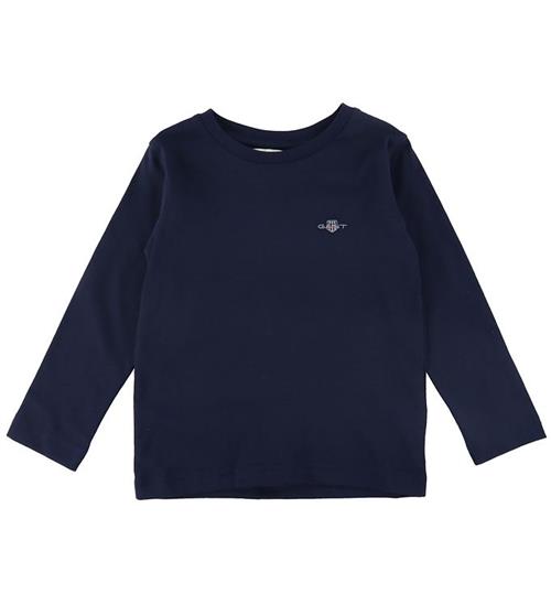 Se GANT Bluse - Shield - Evening Blue ved KidsWorld