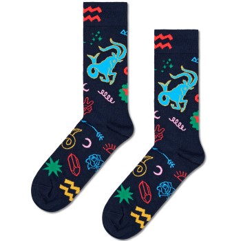 Happy socks Happy Sock Zodiac Signs Capricorn Sock Strømper Marine mønster Str 41/46