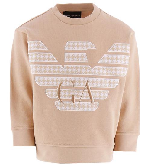 Se Emporio Armani Emporio Armani Sweatshirt - Zenzero Chiaro m. Hvid ved KidsWorld