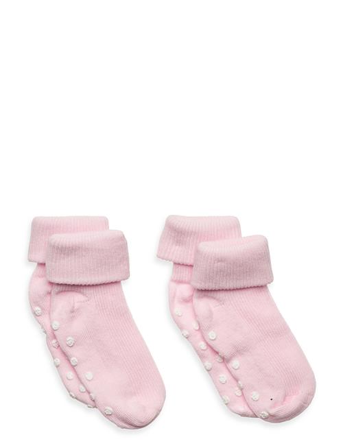 Minymo Baby Rib Sock W. Abs Minymo Pink