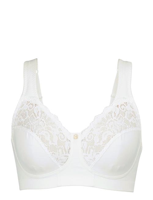 Se Abecita Support Soft Bra Powder Abecita White ved Booztlet