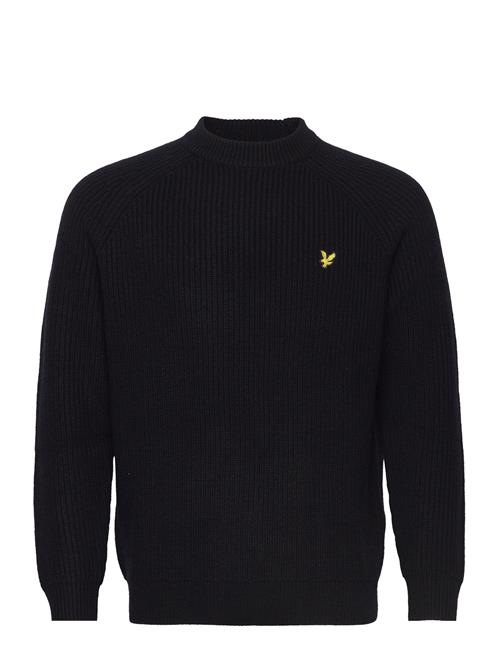 Lyle & Scott Shaker Stitch Mock Neck Jumper Lyle & Scott Black