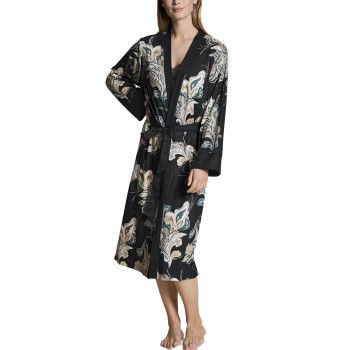 Se Calida Favourite Seduction Kimono Sort blomstret XX-Small Dame ved Timarco