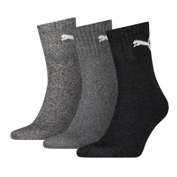 Puma Strømper 3P Short Crew Unisex Socks Grå/Sort Str 47/49