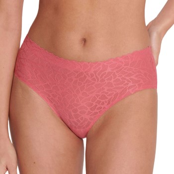 Sloggi Trusser ZERO Feel Lace 2.0 High Waist Brief Rosa Small Dame