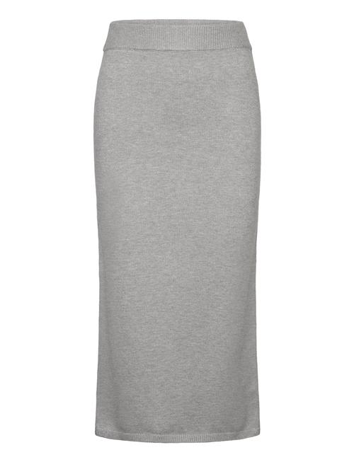 Mango Ribbed Midi Skirt Mango Grey