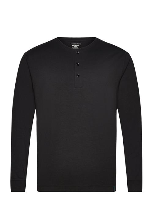 Lounge Henley Cotton Bamboo Panos Emporio Black