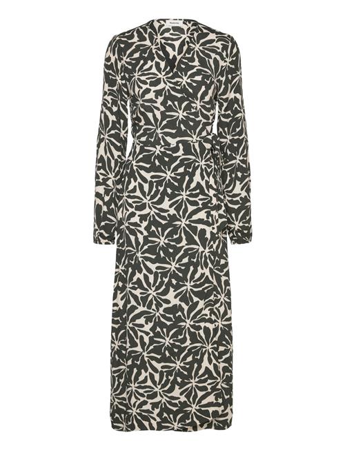 Fernmd Print Wrap Dress Modström Green