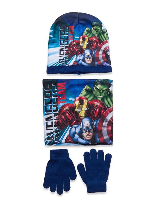 Marvel Set 3 Pcs Bonnet+Collar+Gloves Marvel Blue