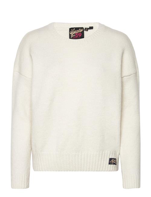 Se Superdry Essential Crew Neck Jumper Superdry White ved Booztlet