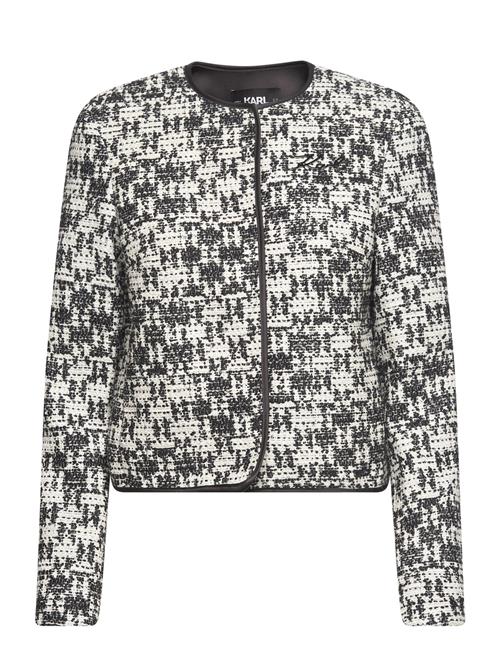 Check Boucle Jacket Karl Lagerfeld Black