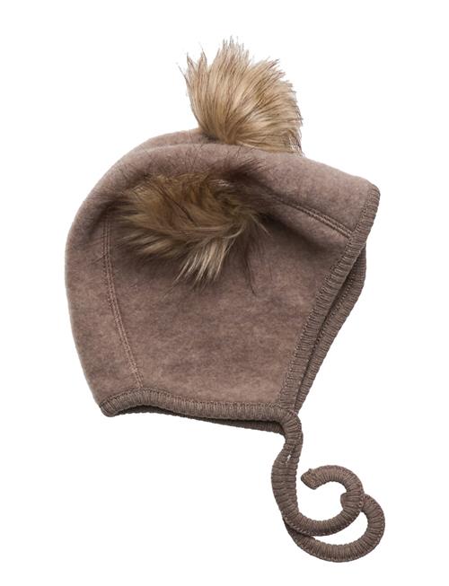 mikk-line Wool Beanie W. Pom Pom Mikk-line Beige