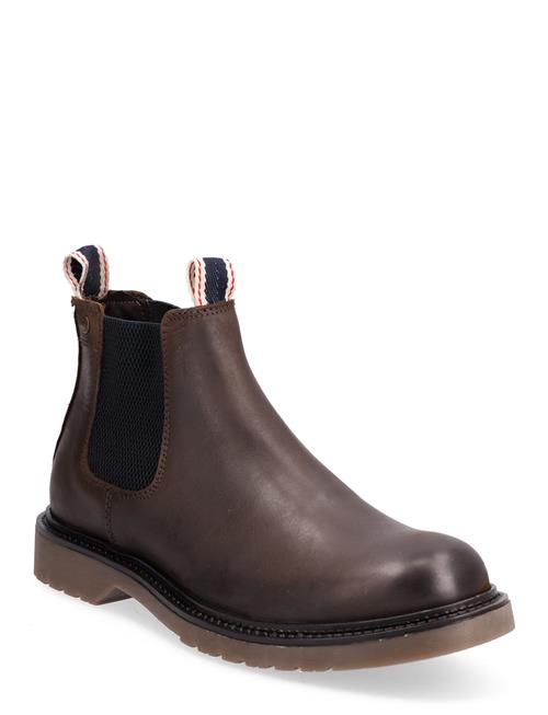 Se Jack & Jones Jfwleyton Leather Sn Jack & J S Brown ved Booztlet