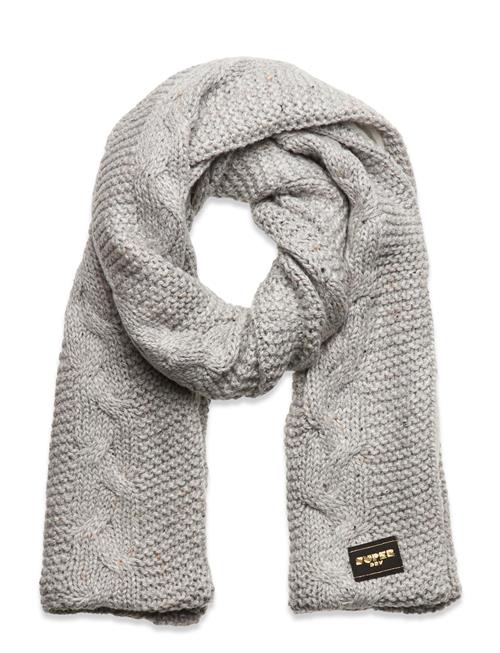 Superdry Cable Knit Scarf Superdry Grey