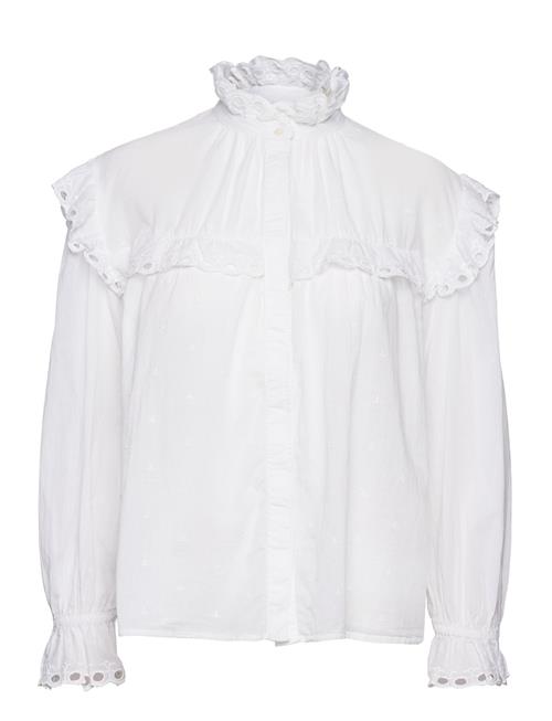 Se Mango Embroidered Details Blouse Mango White ved Booztlet