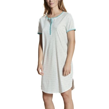 Calida Sweet Dreams Sleepshirt CL1 Hvid Mønster  bomuld X-Small Dame