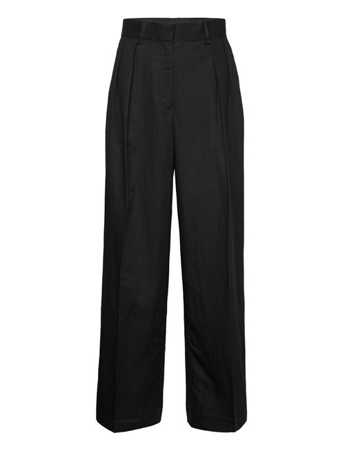 Se Mango Wideleg Pleated Trousers Mango Black ved Booztlet