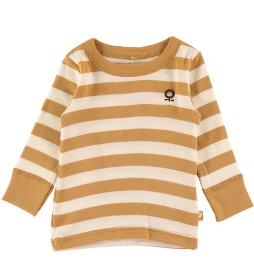 Se Katvig Bluse - Karamel/Hvid Stribet ved KidsWorld