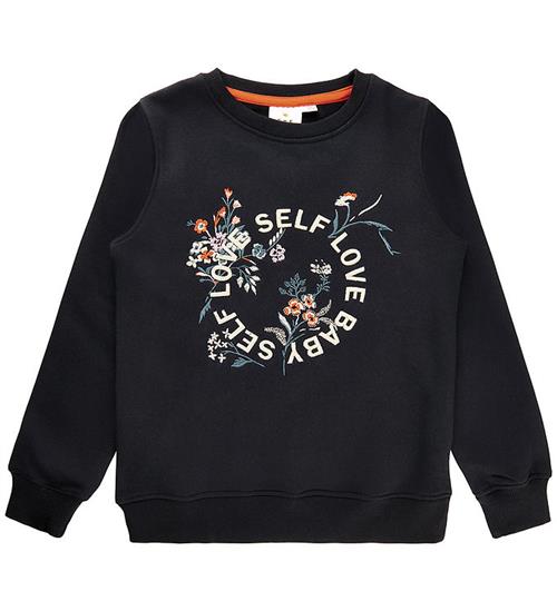 Se The New The New Sweatshirt - TnIrene - Black Beauty m. Blomster ved KidsWorld