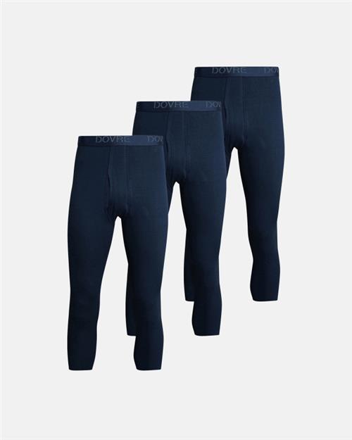 Long johns "3/4 længde" 3-pak | 100 økologisk bomuld | Navy