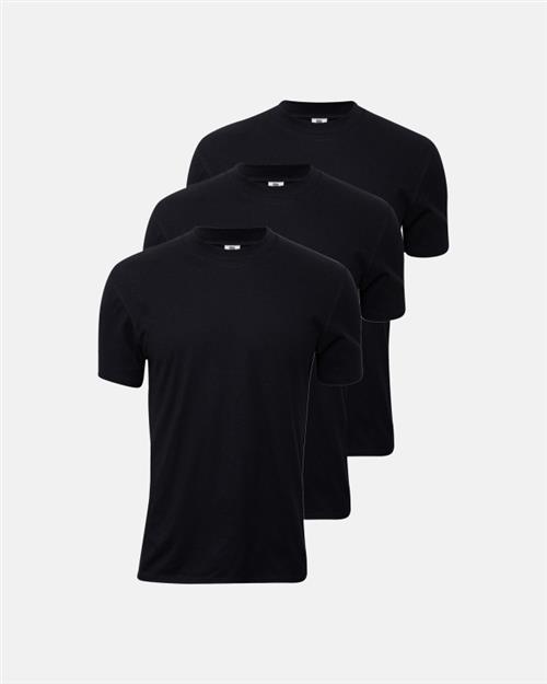 T-shirt "o-neck" 3-pak | 100 økologisk bomuld | Sort