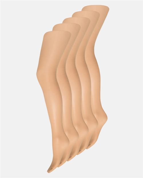 Strømpebukser "Silk look" 5-pak | 20 denier | Sand