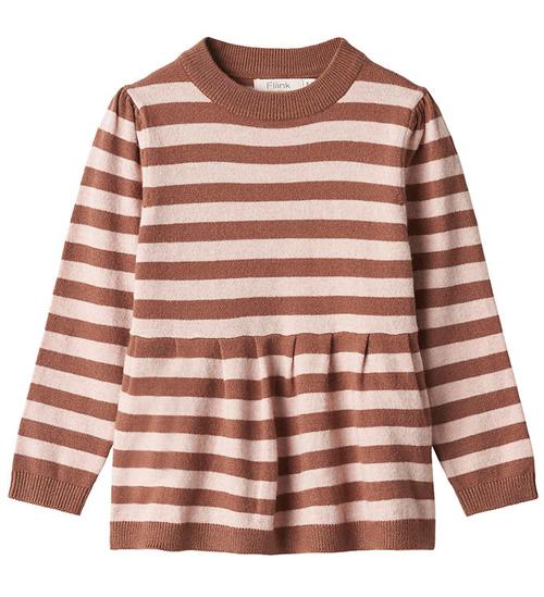 Fliink Fliink Bluse - Strik - Viskose - Alilly - Carob Brown/Peach Whip