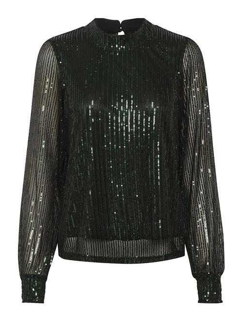 Se Kaffe Kabolette Sequin Blouse Kaffe Green ved Booztlet