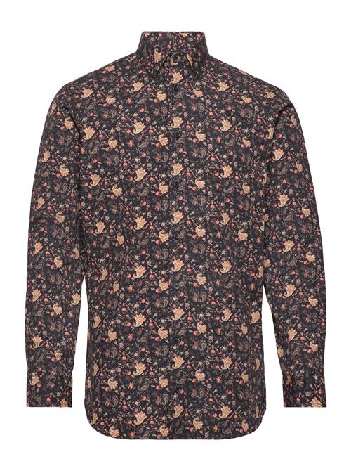 Slhslim-Paise Aop Ls Shirt Ex Selected Black