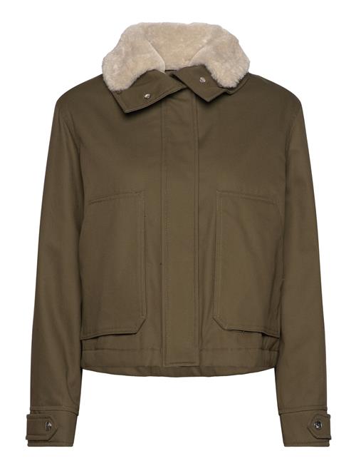 Mango Parka With Detachable Fur-Effect Collar Mango Green