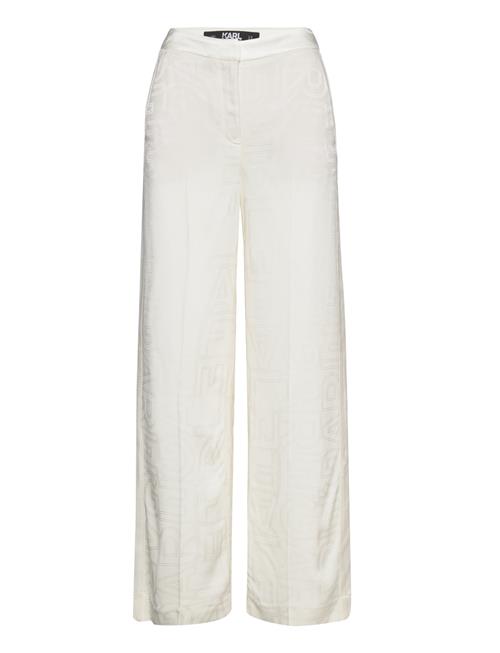 Karl Lagerfeld Logo Tailored Pants Karl Lagerfeld White