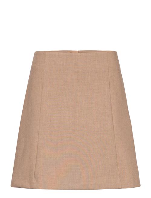 Selected Femme Slfrita Mw Short Skirt Camel Mel Noos Selected Femme Beige