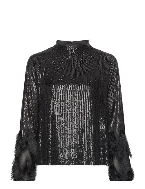 Se YAS Yasflow Sequin Ls Top - Show YAS Black ved Booztlet