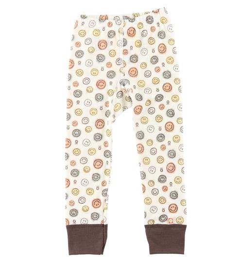 Se Katvig Katvig Leggings - Uld - Hvid m. Smiley ved KidsWorld